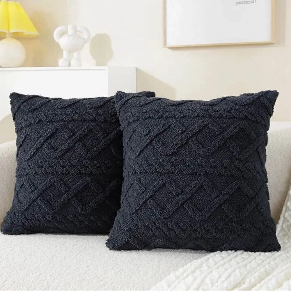 WHO KNOWS - ONE Throw Pillow w/NEW Cover. Cable Knit Pattern Polyester